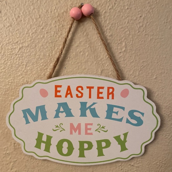 Happy Easter Hanging Wall Decor Signs Set of 2, Easter Makes Me Hoppy - Picture 14 of 16